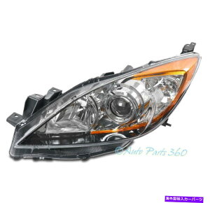 USwbhCg 10-13 MAZDA 3 MAZDA3nQvWFN^[wbhCgvNhCoLH For 10-13 Mazda 3 Mazda3 Halogen Projector Headlight Lamp Chrome Driver Left LH