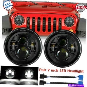 USwbhCg yA7 "W[vO[̂߂̊ۂLEDvWFN^[̍r[̃wbhCg07-18 Pair 7" Round LED Projector High Low Beam Headlight for Jeep Wrangler 07-18