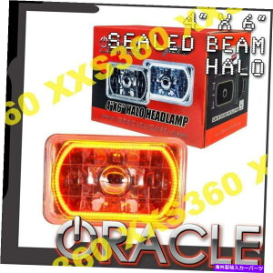 USwbhCg Oracle Sealed Beam 4 "x 6"wbhCgOɃCXg[ꂽAo[LED SMD Halo ORACLE Sealed Beam 4"x 6" HEADLIGHT Pre-Installed AMBER LED SMD Halo