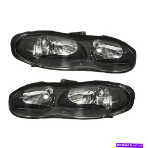USwbhCg J}Z28ubNnEWONAŶ߂2s[XOʍEԂ̃wbhCg 2pcs Front Left Right Car Headlights for Camaro Z28 Black Housing & Clear Lens