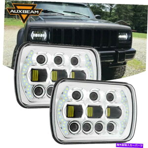 US�w�b�h���C�g Jeep Cherokee XJ�V�{���[�̂��߂�Auxbeam���邢7x6 5x7 LED�w�b�h���C�gDRL Auxbeam Brightest 7X6 5X7 LED Headlight DRL For Jeep Cherokee XJ Chevrolet�y���s�A���i�z