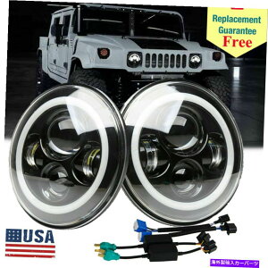 USwbhCg It[hn}[H1 H2wbhd7C`EhLEDwbhCgHI / LOW BEAV For Off-Road Hummer H1 H2 Head Light Bulbs 7Inch Round LED Headlight Hi/Low Beam
