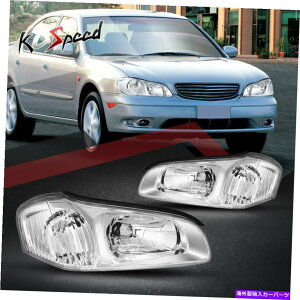 USwbhCg N[nEWONAR[i[^[MwbhCgv00-01Y}LV} Chrome Housing Clear Corner Turn Signal Headlight Lamps for 00-01 Nissan Maxima