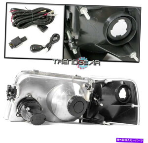 USヘッドライト 1993-1997フォードレンジャートラッククロームヘッドライト+プロジェクターフォグランプW / DRL LEDキット 1993-1997 FORD RANGER TRUCK CHROME HEAD LIGHTS+PROJECTOR FOG LAMPS W/DRL LED KIT