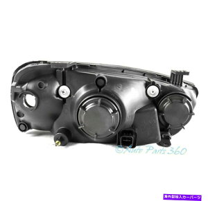 USwbhCg 01-03 Elantrǎ̃wbhCgvW / LED DRLLbg+EyA FOR 01-03 ELANTRA REPLACEMENT BLACK HEADLIGHT LAMP W/LED DRL KIT LEFT+RIGHT PAIR