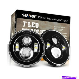 US�w�b�h���C�g Jeep Wrangl�̂��߂�Sunpie 7�C���`�̊ۂ��N���[��LED�̃w�b�h���C�g�iLed Canbus�ɑg�ݍ��܂�Ă��܂��j... SUNPIE 7 inch Round CREE LED Headlights (BUILT IN LED CANBUS) for Jeep Wrangl...