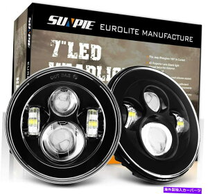 USwbhCg 7 ''EhN[LEDwbhCgnC[r[W[vO[JK TJ LJ CJ 2pbN 7'' Round Cree LED Headlights High Low Beam for Jeep Wrangler JK TJ LJ CJ 2pack