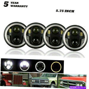 USwbhCg 4s[X5-3 / 4 "5.75" LEDwbhCgŃzCg/I[Y[r442 98 F85JbgX 4PCS 5-3/4" 5.75"in LED Headlights White/Amber For Oldsmobile 442 98 F85 Cutlass