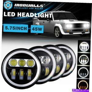 USwbhCg 70-81 Fiat 124 131 Brava 4PCS 5.75 "vWFN^[LEDwbhCgGWFACO For 70-81 Fiat 124 131 Brava 4Pcs 5.75" Projector LED Headlights Angel Eyes Ring