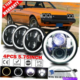 USヘッドライト 4ピース5.75 "5-3 / 4" LEDヘッドライトDRL Angel Eyes Ring for Vintage Toyota 1969-1979 4Pcs 5.75" 5-3/4" LED Headlight DRL Angel Eyes Ring for Vintage Toyota 1969-1979