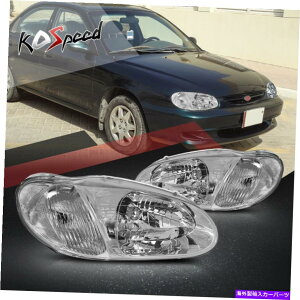 US�w�b�h���C�g �N���[���n�E�W���O�N���A�R�[�i�[�M��OE�X�^�C���w�b�h���C�g98-01�Z�t�B�A�p�����v Chrome Housing Clear Corner Signal OE Style Headlights Lamps for 98-01 Sephia