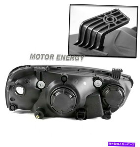 US�w�b�h���C�g 01 02 03 ELANTRA�������w�b�h���C�g�w�b�h�����vW / BLUE LED DRL�M�� FOR 01 02 03 ELANTRA REPLACEMENT BLACK HEADLIGHTS HEADLAMP W/BLUE LED DRL SIGNAL�y���s�A���i�z
