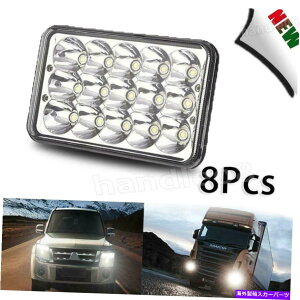 USwbhCg Kenworth PeterBilt GMC Chevŷ߂8{4×6 "LEDwbhCgHI / LOr[ 8X 4x6" LED Headlights Hi/Lo Beam Sealed Bulbs For Kenworth Peterbilt GMC Chevy