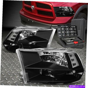 US�w�b�h���C�g 09-18 RAM 1500 2500 2500 3500�u���b�N�n�E�W���O�N���A�R�[�i�[�w�b�h���C�g�����v+�c�[���Z�b�g FOR 09-18 RAM 1500 2500 3500 BLACK HOUSING CLEAR CORNER HEADLIGHT LAMP+TOOL SET�y���s�A���i�z