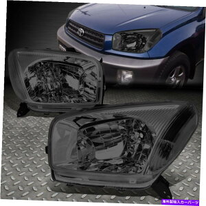 USwbhCg 01-03g^RAV4X[NnEWONAR[i[wbhCgwbhv FOR 01-03 TOYOTA RAV4 SMOKED HOUSING CLEAR CORNER HEADLIGHT REPLACEMENT HEADLAMP
