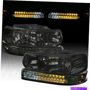 USwbhCg 1999N2002ÑV{[Silverado 2000-2006 Tahoe Smoke Headlights + LEDop[Cg For 1999-2002 Chevy Silverado 2000-2006 Tahoe Smoke Headlights+LED Bumper Lights