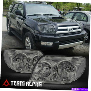 USwbhCg FITS 2003-2005g^4i[[Chrome / Smoke]NX^R[i[wbhCgwbhv Fits 2003-2005 Toyota 4Runner [Chrome/Smoke] Crystal Corner Headlight Headlamp