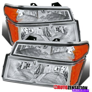 USwbhCg 2004-2012Colorado CanyonNAwbhCgW /R[i[^[VOivyA For 2004-2012 Colorado Canyon Clear Headlights w/ Corner Turn Signal Lamps Pair
