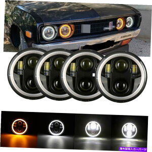 USwbhCg 5.75 "5-3 / 4"ۂvWFN^[LEDwbhCgtH[hЂ̏K 5.75" 5-3/4" Round Projector LED Headlights Angel Eye for Ford LTD Custom