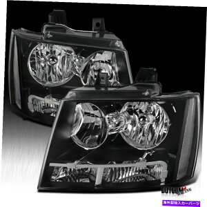 US�w�b�h���C�g Fits Chevy 2007-2014 Avalanche Tahoe Suburban Black Headlights Lamples Light + Right Fits Chevy 2007-2014 Avalanche Tahoe Suburban Black Headlights Lamps Left+Right�y���s�A���i�z
