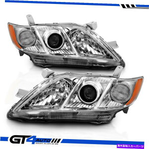 USwbhCg 2007N2009Ng^JZ_N[OEt@Ng[vWFN^[wbhCgyA For 2007-2009 Toyota Camry Sedan Chrome OE Factory Projector Headlights Pair
