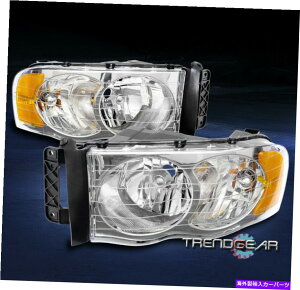 US�w�b�h���C�g 02-05 Dodge RAM 1500/03 + 2500 3500 3500�̌����w�b�h���C�g�����v�N���[��LH + RH For 02-05 Dodge Ram 1500/03+ 2500 3500 Replacement Headlights Lamps Chrome LH+RH
