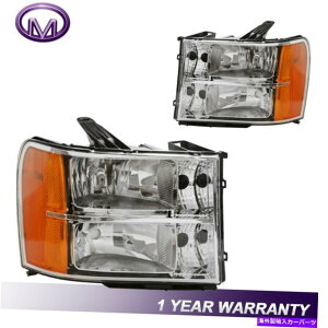 USwbhCg Headlight Assy w / Clear Len 07-13 GMC Sierra 1500 2500 3500 HD 2hA/ 4hA Headlight ASSY w/ Clear Len for 07-13 GMC Sierra 1500 2500 3500HD 2-Door/ 4-Door
