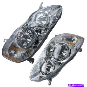 US�w�b�h���C�g �����Ȍ����p�̃w�b�h�����v�w�b�h���C�g��+�E+�E~~- 2008�N Clear Replacement Head Lamps Headlights Left+Right For Toyota Corolla 2003-2008�y���s�A���i�z