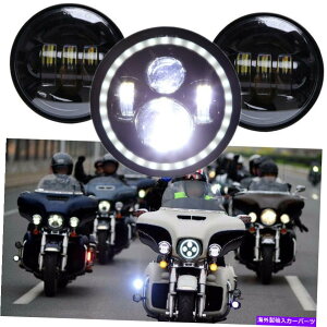 USwbhCg n[[I[goCGNgOChc[O7 "LED DRLwbhCg4.5"tHOCg For Harley Motorcycle Electra Glide Touring 7" LED DRL Headlight 4.5" Fog Lights