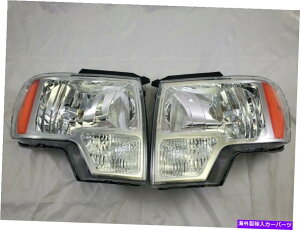USwbhCg 2009N - 2013 Ford F150ڒuNX^wbhCgZbgNAY For 2009 - 2013 Ford F150 Direct Replacement Crystal Headlight Set Clear Lens