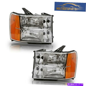 US�w�b�h���C�g 2007-2013 GMC Sierra 1500 2500HD 3500HD�N���A�����Y��1�y�A�w�b�h���C�g�A�Z���u�� 1 Pair Headlight Assembly for 2007-2013 GMC Sierra 1500 2500HD 3500HD Clear Lens