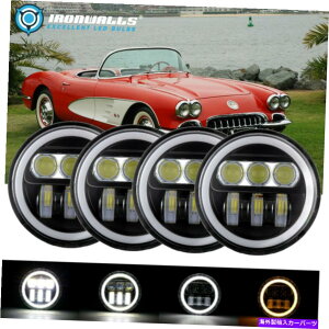 USwbhCg 4X 5.75 "5-3 / 4 LEDvWFN^[wbhCgDRL HI / LÔ߂Chevy Impala El Camino 4x 5.75" 5-3/4 LED Projector Headlight DRL Hi/Lo For Chevy Impala El Camino