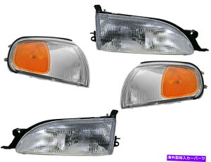 USwbhCg wbhCgVOiv1995 1996JhCo[qyA Headlights Signal Lamps Set for 1995 1996 Camry Driver Passenger Pair