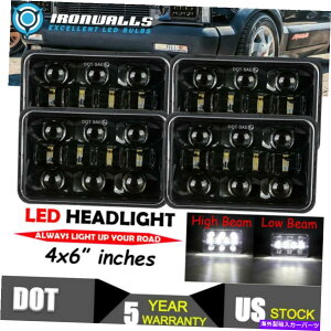 USwbhCg 4s[X4×6 "`LEDwbhCgDRLtBbgV{[J}Chevy C10 C20 4pcs 4X6" Rectangle LED Headlight DRL Fit Chevrolet Camaro Chevy C10 C20