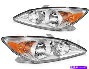USwbhCg 2002-2004g^J[wbhCgN[R[i[vyA Light For 2002-2004 Toyota Camry Headlights Chrome Corner Lamps Pair Replacement