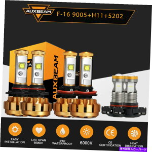 USwbhCg Auxbeam H11 9005 LEDwbhCg+ 5202̃tHOCg2007-2015V[{[Vo[h1500 AUXBEAM H11 9005 LED Headlight+5202 Fog Light for 2007-2015 Chevy Silverado 1500