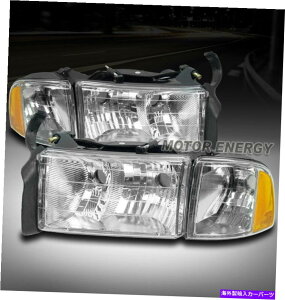 USwbhCg 99-01 RAM 1500X|[cwbhCgW /R[i[^[VOivN+E FOR 99-01 RAM 1500 SPORT HEADLIGHT W/CORNER TURN SIGNAL LAMP CHROME LEFT+RIGHT