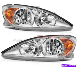 USwbhCg 2002-2004g^JN[nEWOwbhCgAZuhCo[q For 2002-2004 Toyota Camry Chrome Housing Headlights Assembly Driver & Passenger