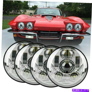 USwbhCg 4s[X5.75 "5-3 / 4"NLEDwbhCgH4 ford thunderbird LtdOgm 4pcs 5.75" 5-3/4" Chrome LED Headlights H4 for Ford Thunderbird LTD Gran Torino