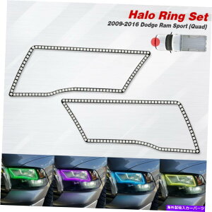 USwbhCg GWFACLEDn[ORGB}`J[u[gD[XNbhX|[cwbhCg09-16 RAM Angel Eye LED Halo Ring RGB Multi-Color Bluetooth Quad Sport Headlight 09-16 Ram