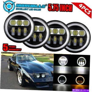 US�w�b�h���C�g 4×5.75 LED�w�b�h���C�g�A���o�[�p�̖�H5006�����r�[���G���W�F���A�C�����O�����v 4x 5.75 LED Headlight Amber Angle Eyes H5006 Sealed Beam Angel Eye Ring Lamp�y���s�A���i�z
