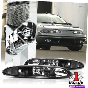US�w�b�h���C�g 99-04�̂��߂̍����Z��̃w�b�h���C�g�����v�̃N���A�M���̔��ˊ�Alero Black Housing Headlight Lamp Clear Signal Reflector for 99-04 Oldsmobile Alero�y���s�A���i�z
