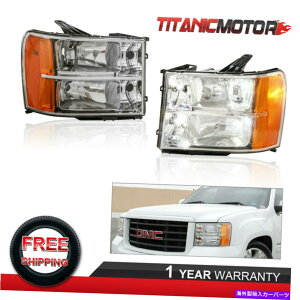 USwbhCg 2007-2013 GMC Sierra 1500 2500HD 3500HD̂߂̃tgwbhCgAZu Front Headlights Assembly For 2007-2013 GMC Sierra 1500 2500HD 3500HD One Pair