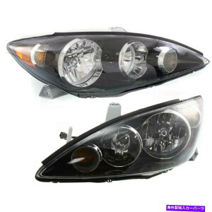 USwbhCg Headlight 2005-2006g^JZ_E̍Z2PC Headlight Set For 2005-2006 Toyota Camry Sedan Left and Right Black Housing 2Pc