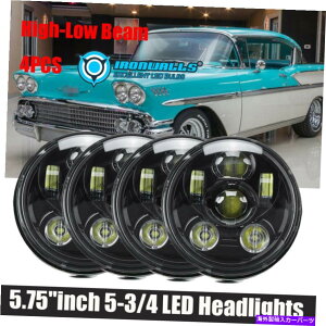 USwbhCg 4xubN5-3 / 4 "5.75EhLEDwbhCgnC[tBbgChevy Bel Air 1958-1975 4x Black 5-3/4" 5.75 Round LED Headlight Hi-Lo Fit For Chevy Bel Air 1958-1975