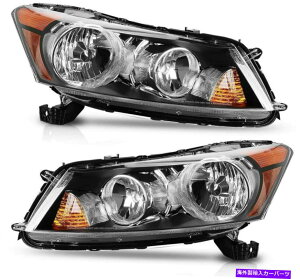 USヘッドライト フロントヘッドライトヘッドランプライトランプペア08~12ホンダアコードセダン Front Headlights Headlamps Lights Lamps Pair Set for 08-12 Honda Accord Sedan