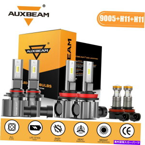 USwbhCg AUXBeam H11 + H11 + 9005 LEDR{wbhCg+[r[+tHOvdzCg6K AUXBEAM H11+H11+9005 LED Combo Headlight High+Low Beam+Fog Light Bulb White 6K