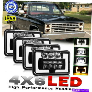 USwbhCg Chevy Camaro C10 C20 C20 K10 DOT 4×6 "150W LEDwbhCgHalovWFN^[DRLp For Chevy Camaro C10 C20 C30 K10 DOT 4x6" 150W LED Headlight Halo Projector DRL