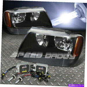 USwbhCg tBbg99-04W[vOh`FL[WJubNwbhCg+ 900610000K HID +oXg FITS 99-04 JEEP GRAND CHEROKEE WJ BLACK HEADLIGHTS+9006 BULB 10000K HID+BALLAST