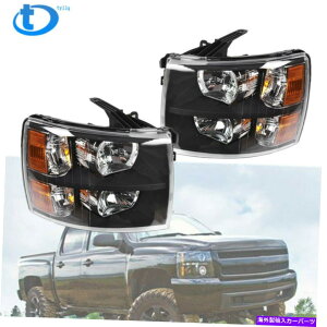 USwbhCg Black Hounding Headlights 2007-14 Chevy Silverado 1500 2500 HDyÂ߂̃wbhv Black Housing Headlights Headlamps For 2007-14 Chevy Silverado 1500 2500 HD Pair